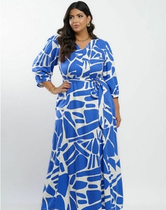 Vestido Meia Manga Estampado