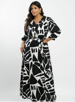 Vestido Meia Manga Estampado