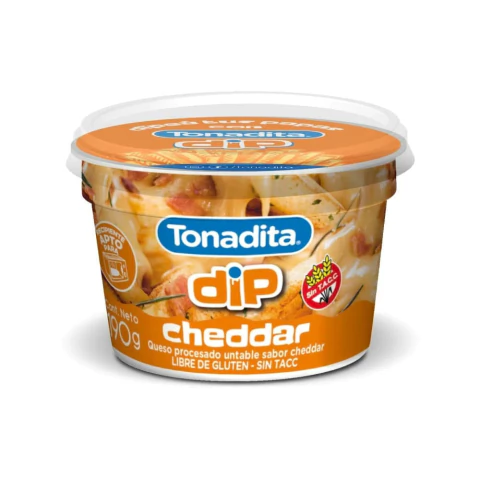 Queso untable cheddar Tonadita-180gr - comprar online