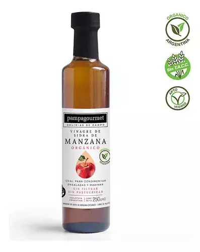 Vinagre de manzana orgánico PampaGourmet- 250cc