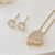 Conjunto Coração Cravejado Ouro 18k - comprar online
