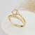 Anel Pedras de Zircônias Banhado em Ouro 18k