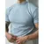 Imagem do Primavera verão elástico confortável camiseta masculina pequena gola alta lis