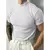 Primavera verão elástico confortável camiseta masculina pequena gola alta lis - loja online