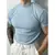 Primavera verão elástico confortável camiseta masculina pequena gola alta lis na internet
