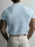 Primavera verão elástico confortável camiseta masculina pequena gola alta lis na internet