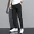 Calças masculinas de seda gelo 2024 verão novo preto cinza fino negócios calças casuais ao ar livre elástico respirável perna reta sweatpants - OldManey