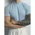 Primavera verão elástico confortável camiseta masculina pequena gola alta lis - OldManey