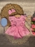 Vestido rosa con tiara