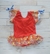 Vestido Bebê Junino Luxo Caipira Vermelho Xadrez Azul e Laço - comprar online