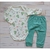 Conjunto Bebê Body Estampa Dino Calça Culote Suedine Premium