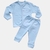 Roupa de bebê Pagão Casaco e Calça Culote Suedine Azul