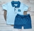 Conjunto Bebê Camisa Gola Polo M C e Bermuda Suedine Premium