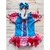 Vestido Bebê Festa Junina Rosa Turquesa Luxo Caipira e Laço