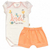Conjunto Bebê Menina Body MC Linda do Meu Jardim E Short Com Laço