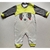 Roupa De Bebê Menino Macacão Longo Bordado Carinhas Divertidas