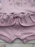 Roupa de Bebê Menina Macacão Curto Bordado Gatinha e Babado - comprar online
