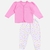 Conjunto de Bebê Casaco Liso e Calça Estampada Suedine Premium