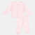 Roupa de bebê Pagão Casaco e Calça Culote Suedine Rosa