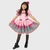 Vestido de Festa Junina Infantil Menina Luxo Caipira Xadrez Rosa