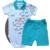 Conjunto Bebê Camisa Gola Polo M C e Bermuda Suedine Premium