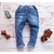 Roupa de bebê Calça Jeans Infantil Destroyed com elastano - GIGI & DAN