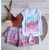 Imagem do Conjunto Menina Camiseta e short malha algodão 1 a 4 amos