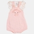 Conjunto Verão Bebê Menina Jardineira e Body Suedine Premium