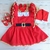 Imagem do Fantasia Bebê Natal Mamãe Noel Vestido com Tiara e Gorro