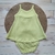Vestido Body Bebê Regata Bordado Suedine Verde - comprar online