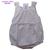 Romper Bebê Luxo Menina Tecido Algodão Xadrez Bege - comprar online