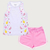 Conjunto Infantil Menina Regata e Short Suedine Algodão Frutinhas