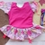 Vestido Festa Junina Bebê Menina Caipira Luxo Rosa e Laço na internet