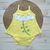 Vestido Body Bebê Regata Bordado Suedine Tulipa Amarelo - comprar online