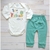 Conjunto Bebê Suedine Premium Estampa Dino Body e Calça Culote - comprar online
