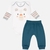 Conjunto Bebê Body Manga Longa Ursinho Calça Saruel Suedine