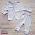 Roupa de bebê Pagão Casaco e Calça Culote Suedine Branco - comprar online