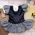 Vestido Festa Junina Bebê Caipira Luxo Preto e Branco e Laço na internet