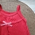 Vestido Body Bebê Regata Bordado Suedine Vermelho - GIGI & DAN