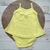 Vestido Body Bebê Regata Bordado Suedine Tulipa Amarelo na internet
