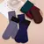 3 pares meias de inverno quentes grossas meias curtas macio veludo lã caxemira - loja online