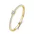 Imagem do Anel Modian Quadrado em Prata 925 – Zircônia Clara com Brilho Dourado Elegante