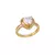 Imagem do Anel Feminino de Coração em Aço Inoxidável – Zircão Banhado a Ouro, Estilo Elegante