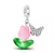 Pingentes Florais em Prata Esterlina 925 – Girassol e Tulipa para Pulseira Tipo Pandora - loja online