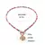 Colar Feminino com Pedra de 4mm – Gargantilha Colorida com Pingente Redondo Delicado - A PRIMEIRA VISTA 