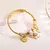 Imagem do Pulseira Círculo do Amor – Moda Feminina em Aço Inoxidável Frisado