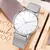 Relógio Feminino Casual de Luxo – Design Elegante em Ouro Rosa com Pulseira Fina - loja online