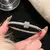 Pulseira Feminina de Aço Titânio com Zircônia à Prova d’Água