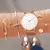 Relógio Feminino Casual de Luxo – Design Elegante em Ouro Rosa com Pulseira Fina - A PRIMEIRA VISTA 