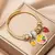 Pulseira Círculo do Amor – Moda Feminina em Aço Inoxidável Frisado - loja online
